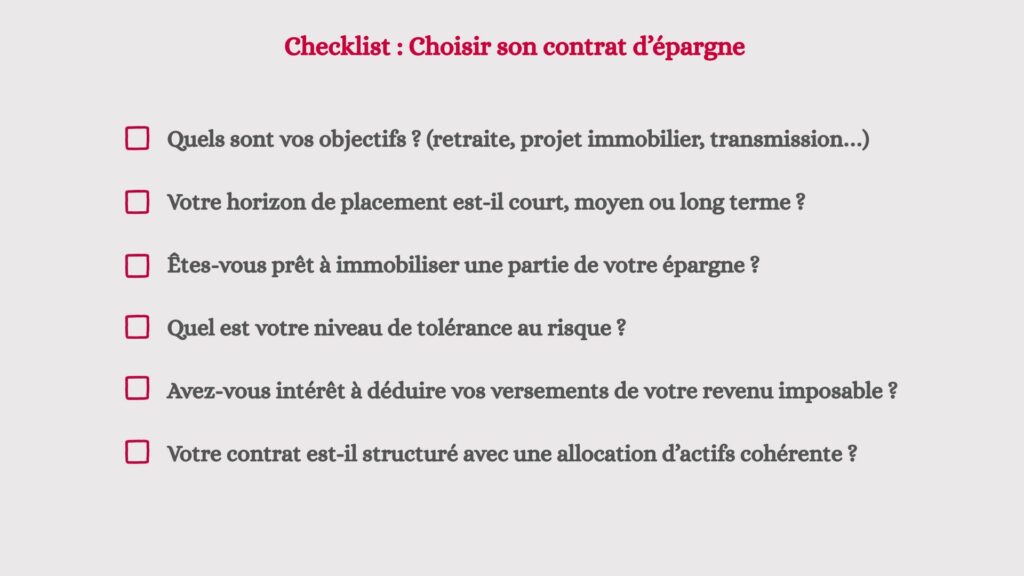 Choisir son contrat d'épargne