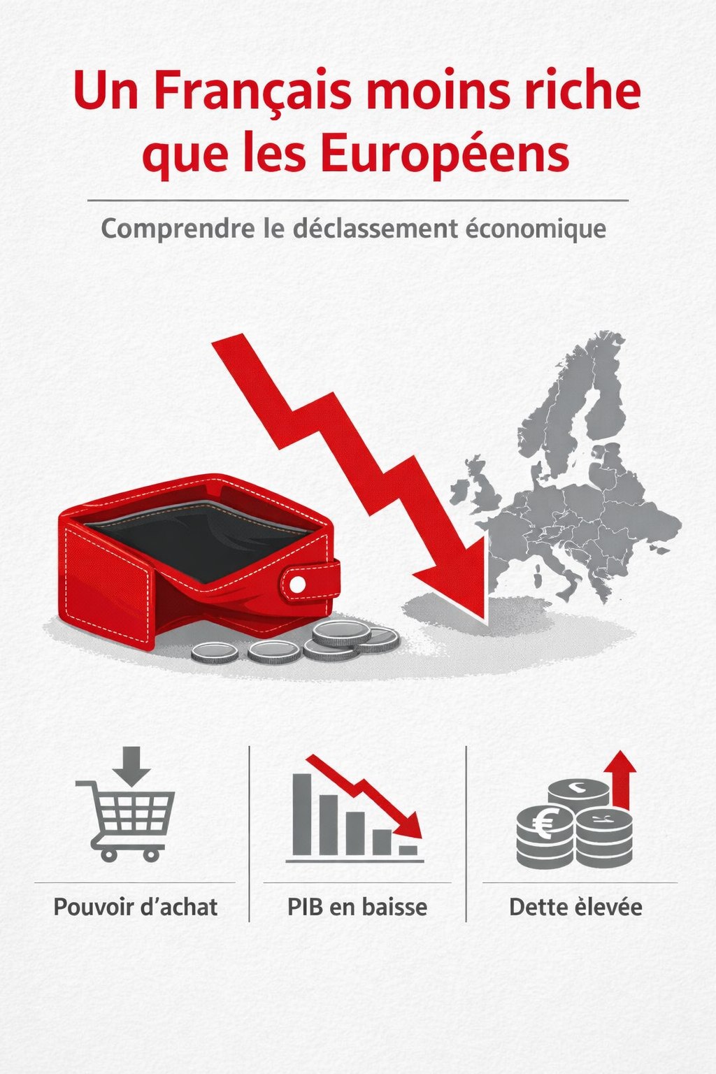 francais moins riche que les europeens declassement Un Français moins riche que les Européens : illustration du déclassement économique