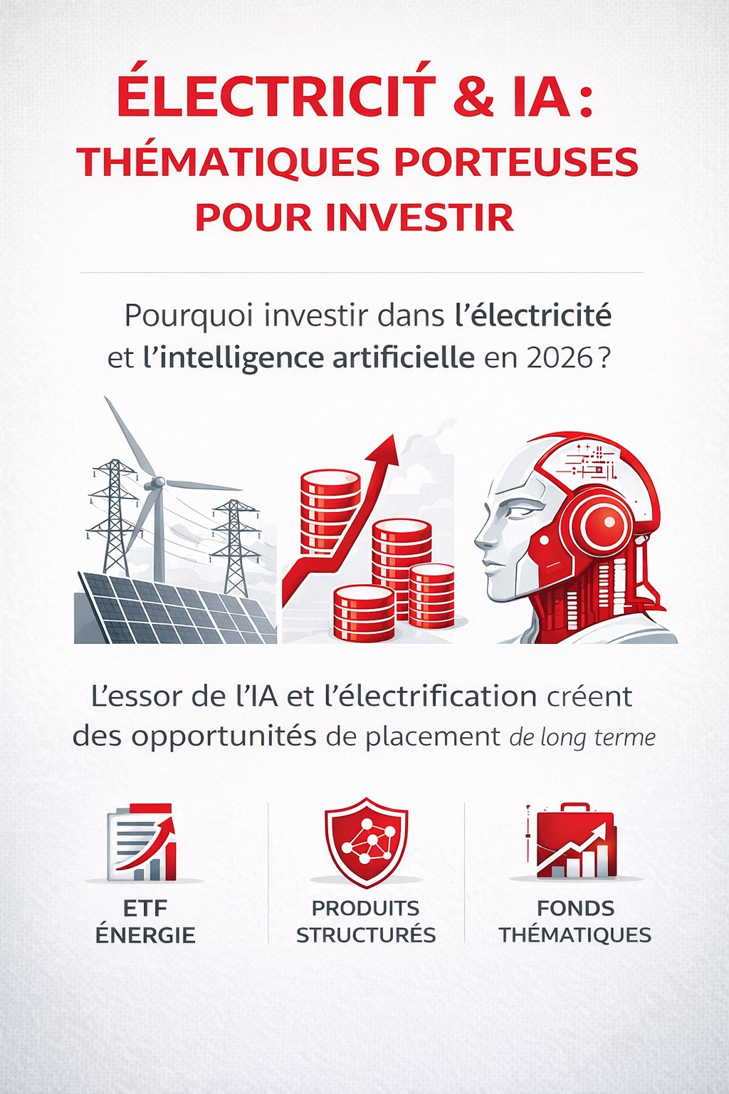 Placement 2026 électricité IA : thématiques porteuses pour investir dans l’énergie