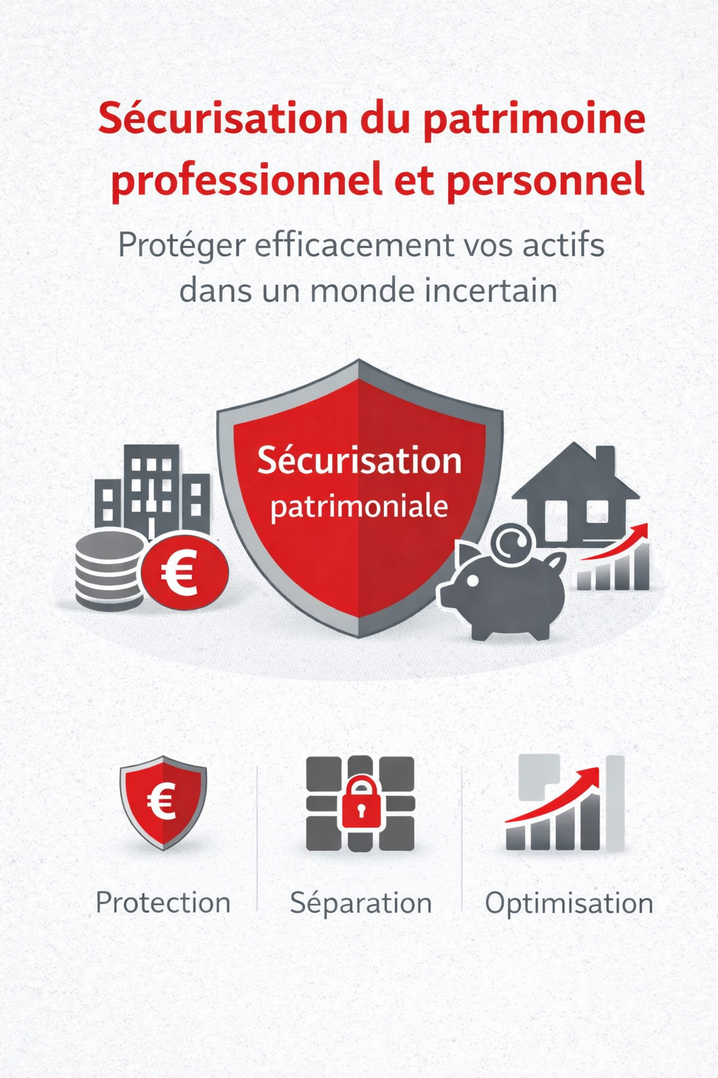 Illustration de la sécurisation du patrimoine professionnel et personnel