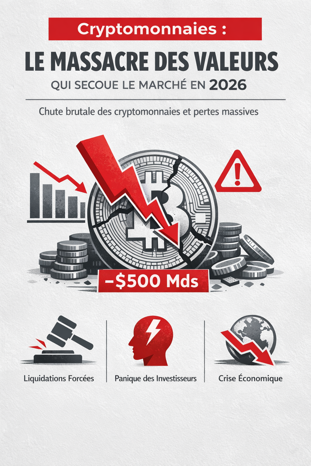 Cryptomonnaies : le massacre des valeurs qui secoue le marché en 2026