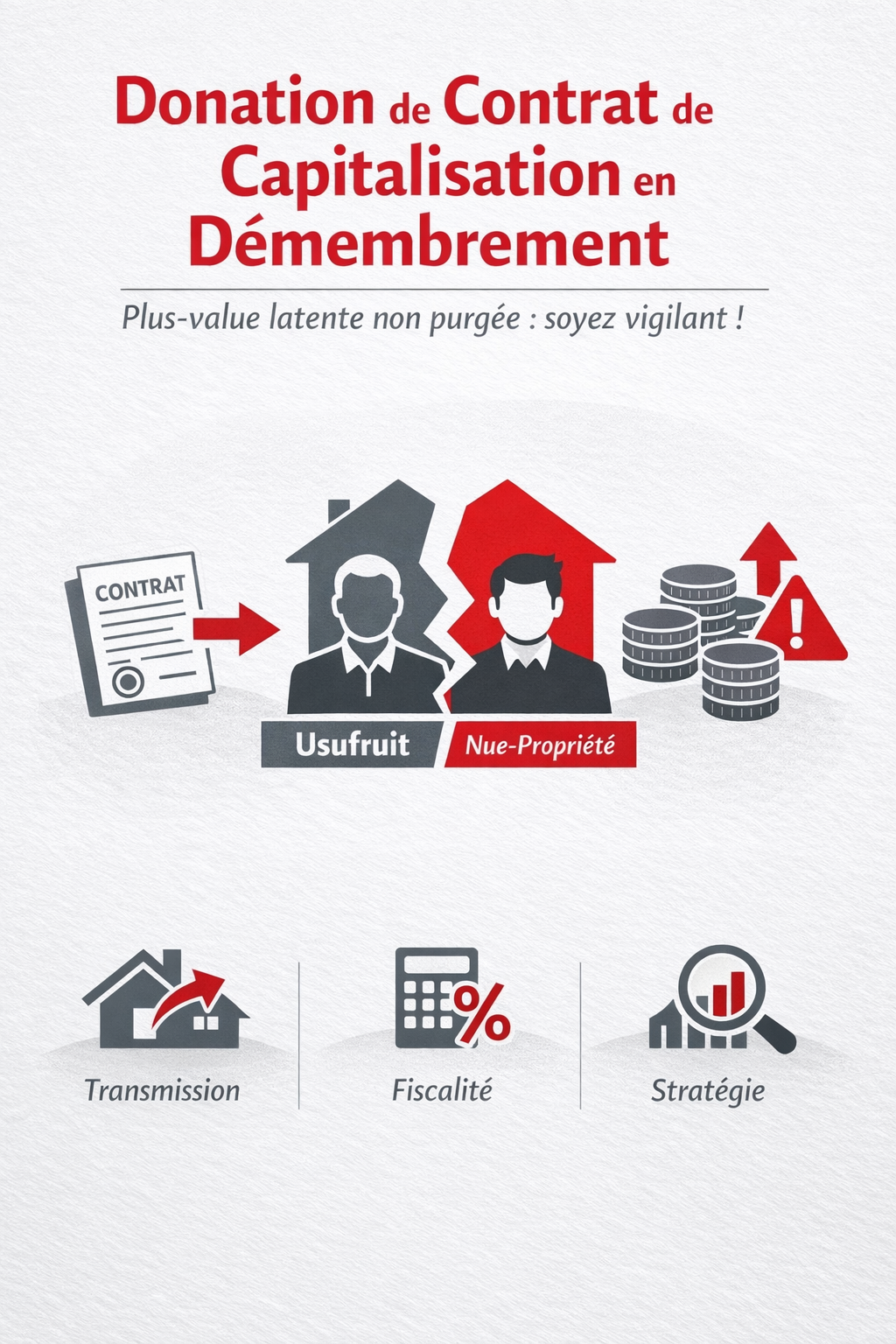 donation contrat capitalisation demembrement plus value Donation contrat de capitalisation en démembrement avec plus-value latente non purgée illustration patrimoniale