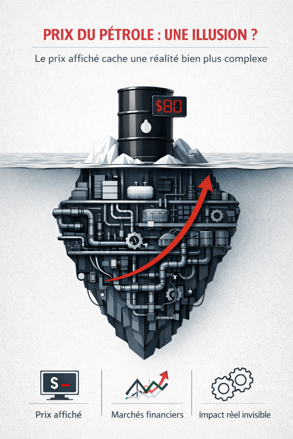 Illustration du prix du pétrole trompeur et de sa complexité cachée