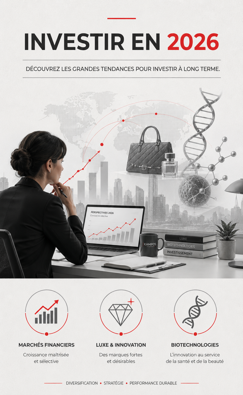 Investissement 2026 : tendances marchés financiers, luxe, biotechnologies et diversification patrimoniale