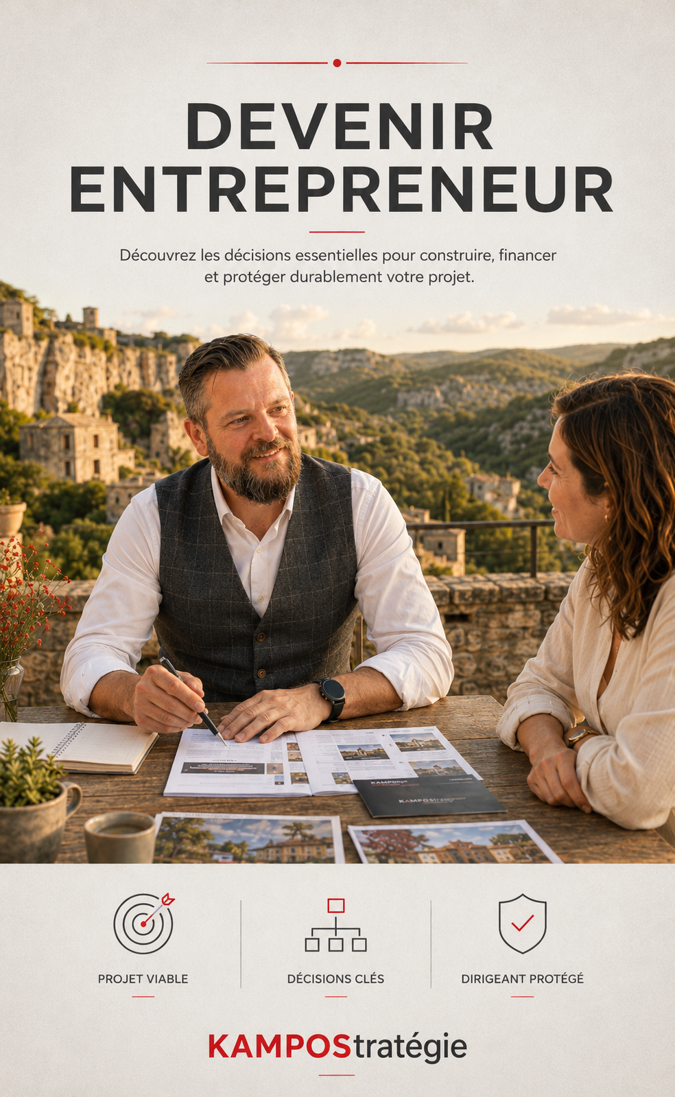 devenir entrepreneur decisions cles kampostrategie Devenir entrepreneur : échange entre un conseiller KAMPOStratégie et une entrepreneuse en Ardèche